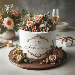 ELGANT MURAL FLORAL ANNIVERSARY CAKE