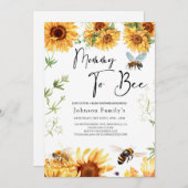 elgante Sonnenblume Babydusche Einladung (Vorne/Hinten)