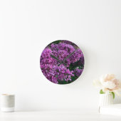 elgantes rosa lila Lilacs florales Foto Runde Wanduhr (Zuhause)