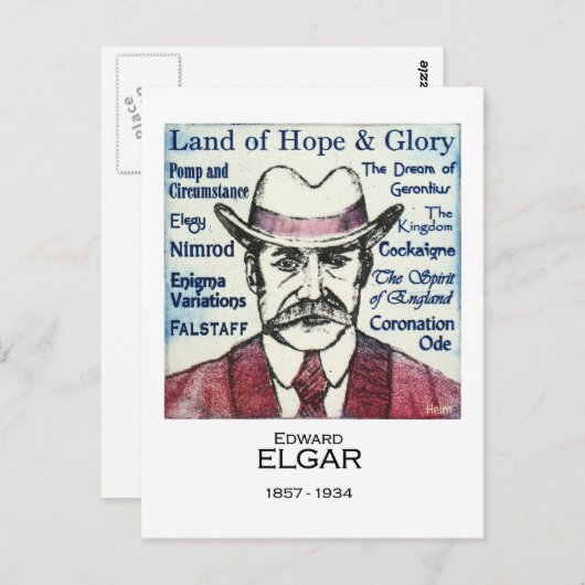 Elgar Postkarte (Vorne/Hinten)