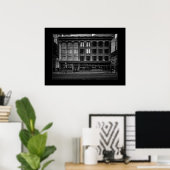 Elgin-Gebäude Nr. 3 mit Grenze Poster (Heimbüro)