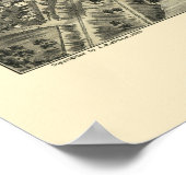 Elgin, IL Panorama Karte - 1880 Poster (Ecke)