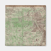 Elgin Illinois 1870 Plat Map Fox River Downtown Magnet (Vorne)