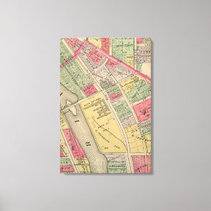 Elgin Illinois 1871 Karte Elgin Watch Factory Leinwanddruck