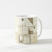 Elgin Illinois 1880's Sepia Club Einladungen Party Kaffeetasse (VorderseiteRechts)