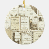 Elgin Illinois 1880's Sepia Club Einladungen Party Keramikornament (Hinten)