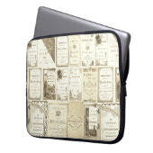 Elgin Illinois 1880's Sepia Club Einladungen Party Laptopschutzhülle (Vorderseite Links)