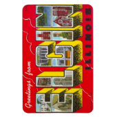 Elgin Illinois IL großes Buchstabe Postkartenmagne Magnet (Vertikal)
