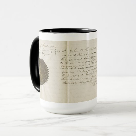 ELGIN ILLINOIS J W RANSTEAD ALS CAFE GEBÄUDE 1870 TASSE (Vorderseite Links)