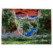 ELGIN ILLINOIS LORDS PARK PAVILION 1920ER KUNSTVIE GROßE GESCHENKTÜTE (Rückseite)