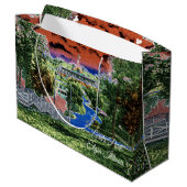 ELGIN ILLINOIS LORDS PARK PAVILION 1920ER KUNSTVIE GROßE GESCHENKTÜTE (Rückseite Schrägansicht)