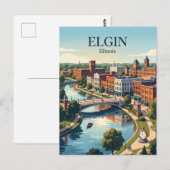 Elgin, Illinois Postkarte (Vorne/Hinten)