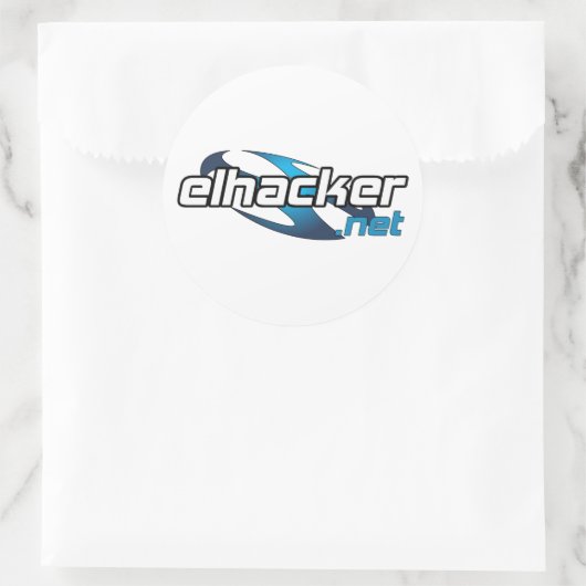 elhacker.net runder aufkleber (Tasche)