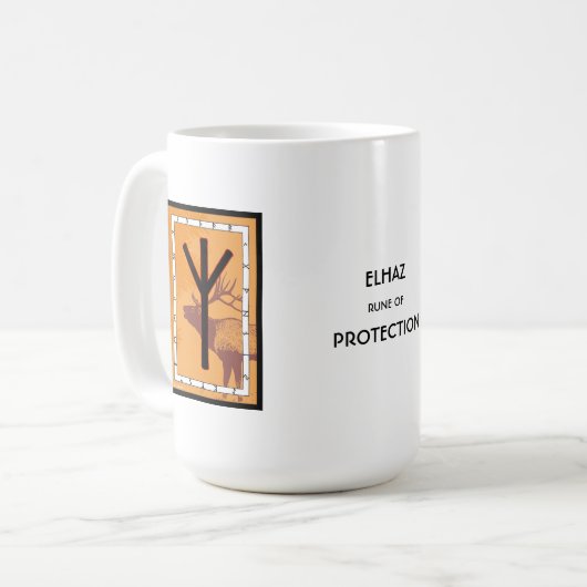 Elhaz Rune Tasse - Schutz! (Vorderseite Links)