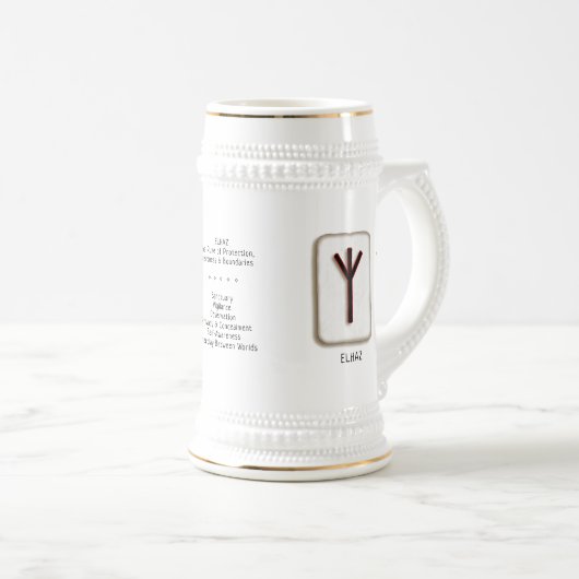 Elhaz RuneStone Stein Bierglas (VorderseiteRechts)