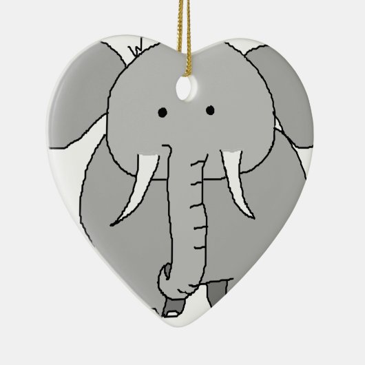 Eli der Elefant Keramik Ornament (Rechts)
