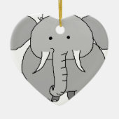 Eli der Elefant Keramik Ornament (Vorne)