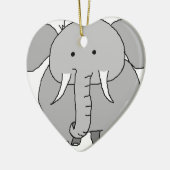 Eli der Elefant Keramik Ornament (Links)