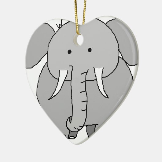 Eli der Elefant Keramik Ornament (Links)
