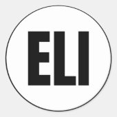 ELI - Elim Cove Classic Round Sticker (Vorderseite)