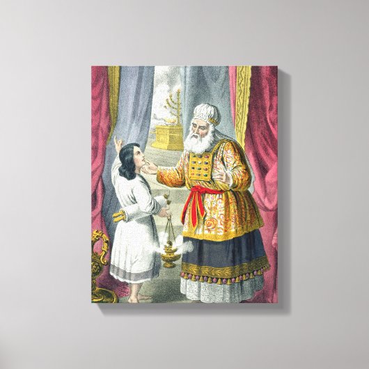 Eli fragte Samuel nach der Vision Leinwanddruck (Vorderseite)
