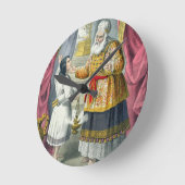 Eli fragte Samuel nach der Vision Runde Wanduhr (Winkel)