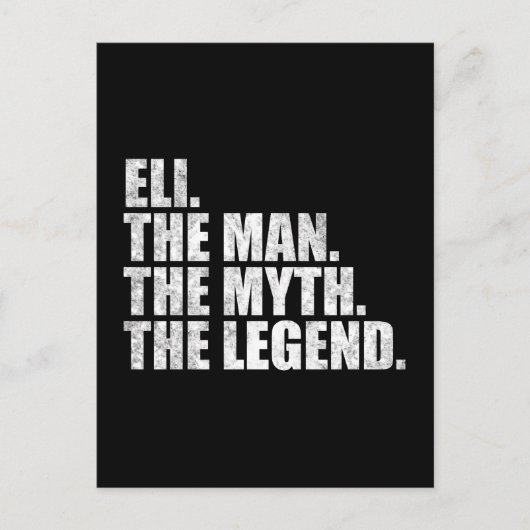 Eli Name, Eli Der Mann Der Mythos Die Legende Postkarte (Vorderseite)