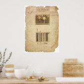 Eli Whitneys Patent für das Baumwollgin im Jahr 17 Poster (Küche)