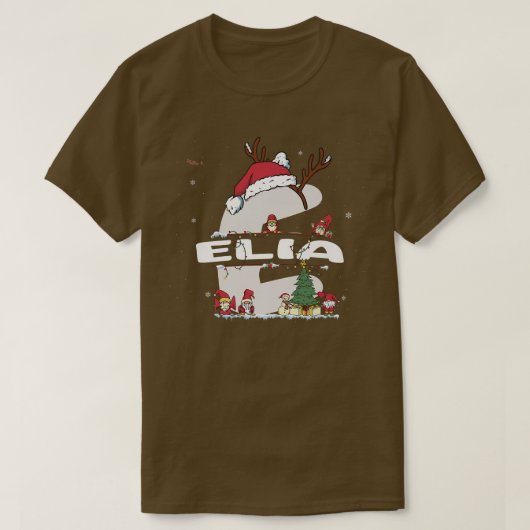 Elia Christmasw Elia Name for funny Xmas T-Shirt (Design vorne)