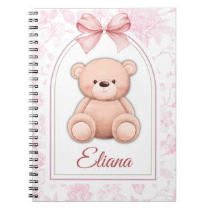 Eliana Benutzerdefiniertes rosa Teddy-Bär-Kinder Notizblock