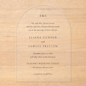 Eliana Monogram Classic Wedding Acryleinladungen (Vorderseite)