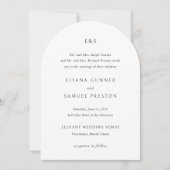 Eliana Monogram Classic Wedding Einladung (Vorderseite)