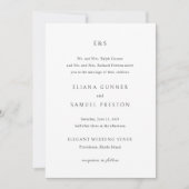 Eliana Monogram Classic Wedding Einladung (Vorderseite)