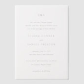 Eliana Monogram Classic Wedding Pergament Einladungen (Vorderseite)