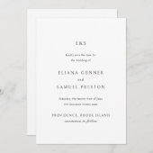 Eliana Monogram Classic Wedding Save The Date (Vorne/Hinten)