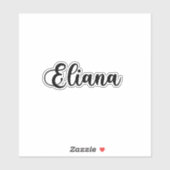 Eliana Name - Handgeschriebene Kalligrafie Aufkleber (Blatt)