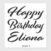 Eliana Name Vorname black Sticker Geburtstag (Blatt)