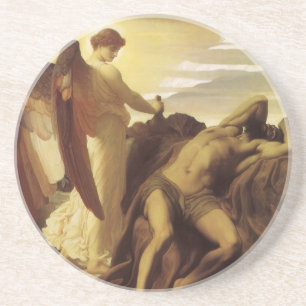 Elias in der Wüste von Lord Frederic Leighton Getränkeuntersetzer