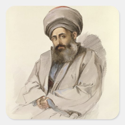 Elias - Jakobitpriester aus Mesopotamien Quadratischer Aufkleber (Vorderseite)