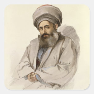 Elias - Jakobitpriester aus Mesopotamien Quadratischer Aufkleber