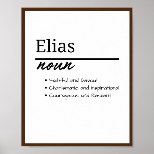 Elias, Junge - Definition Poster (Vorne)