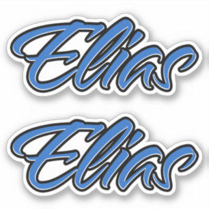 Elias Name blue Aufkleber Sticker Stickerset
