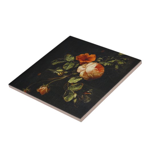 Elias van den Broeck, Still Life with Rose Fliese (Seite)