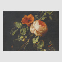 Elias van den Broeck, Still Life with Rose Tissu