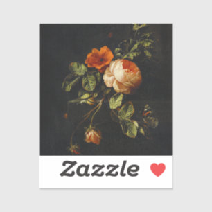 Elias van den Broeck, Stillleben mit Rose Aufkleber