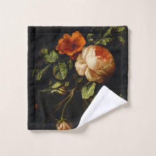 Elias van den Broeck, Stillleben mit Rose Badhandtuch Set