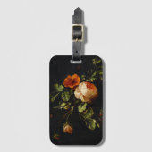 Elias van den Broeck, Stillleben mit Rose Gepäckanhänger (Vorderseite Vertikal)