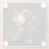 Elias van den Broeck, Stillleben mit Rose Glasuntersetzer (Rückseite)