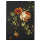 Elias van den Broeck, Stillleben mit Rose Klemmbrett (Rückseite)