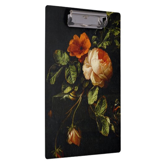 Elias van den Broeck, Stillleben mit Rose Klemmbrett (Rechts)